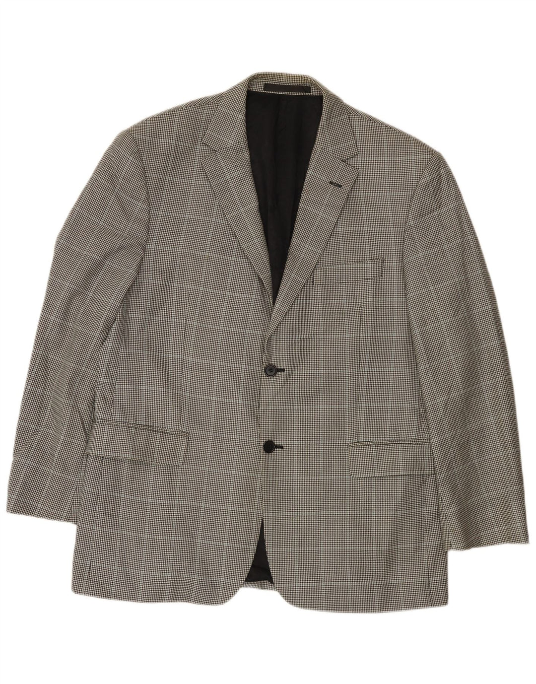 Marks & Spencer Herren-Blazer mit 2 Knöpfen, Gr. 42, Schwarz, Hahnentrittmuster