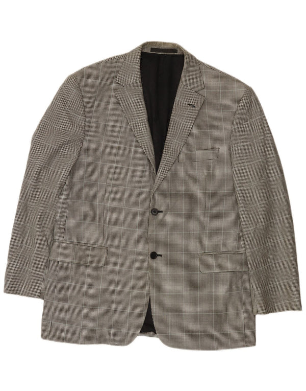 Marks & Spencer Herren-Blazer mit 2 Knöpfen, Gr. 42, Schwarz, Hahnentrittmuster