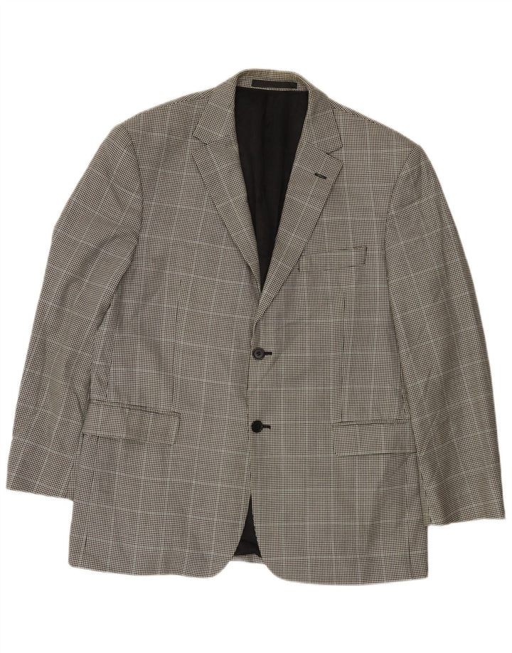 Marks & Spencer Herren-Blazer mit 2 Knöpfen, Gr. 42, Schwarz, Hahnentrittmuster