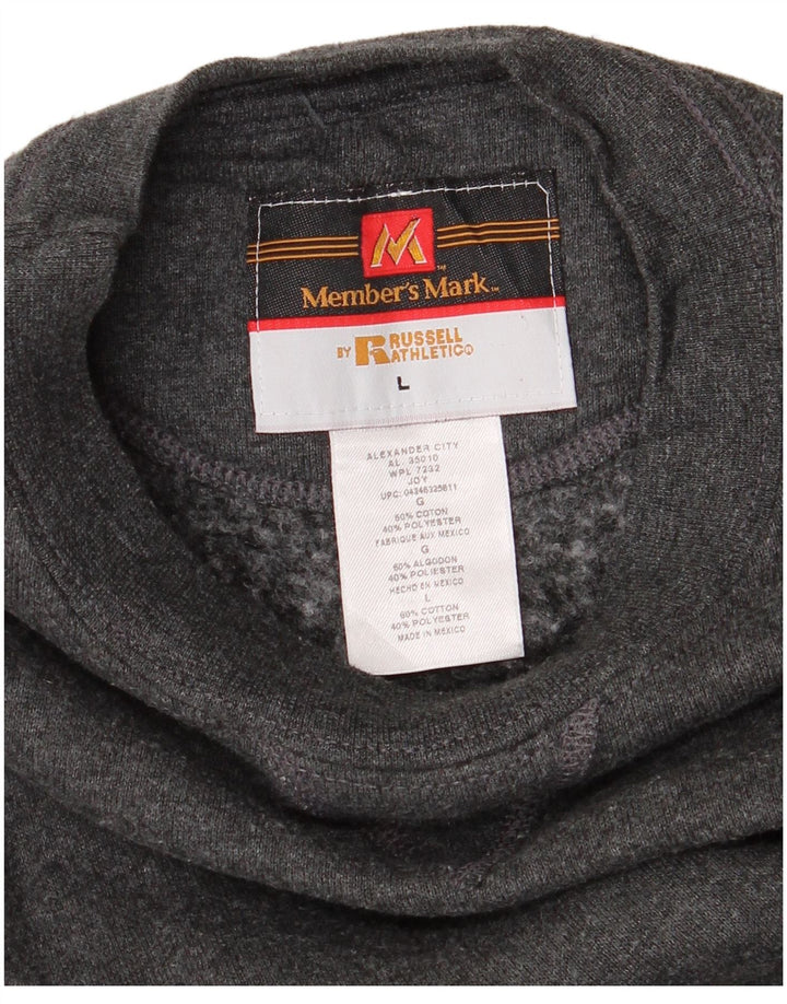 RUSSELL ATHLETIC Herren-Sweatshirt-Pullover, große graue Baumwolle