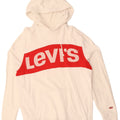 LEVI'S Herren-Kapuzenpullover mit Grafik, groß, weiße Blockfarben-Baumwolle