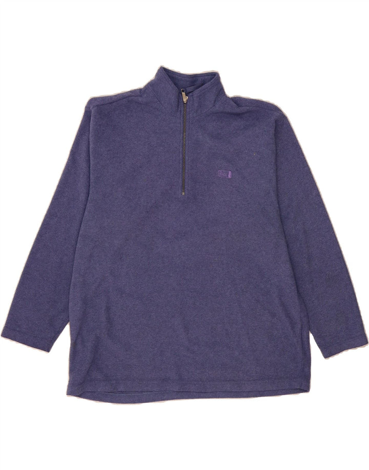 PACO Mens Zip Neck Fleece Jumper Medium Navy Blue Polyester Vintage Paco and Second-Hand Paco from Messina Hembry 