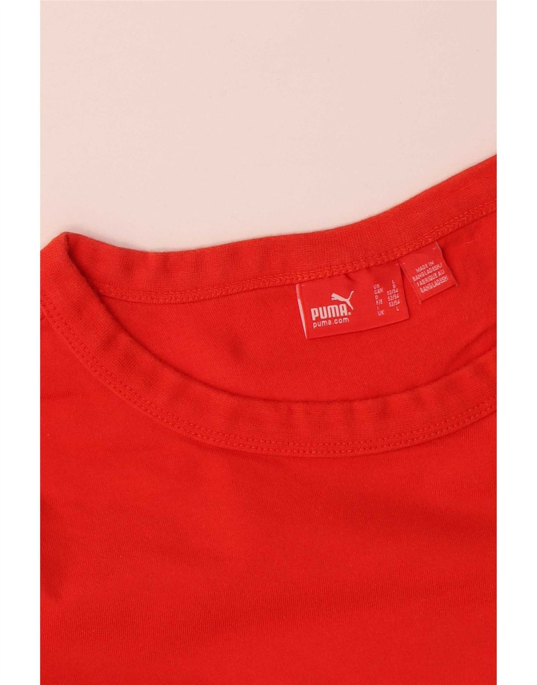 Puma Herren Graphic Top Long Sleeve Large Red Cotton