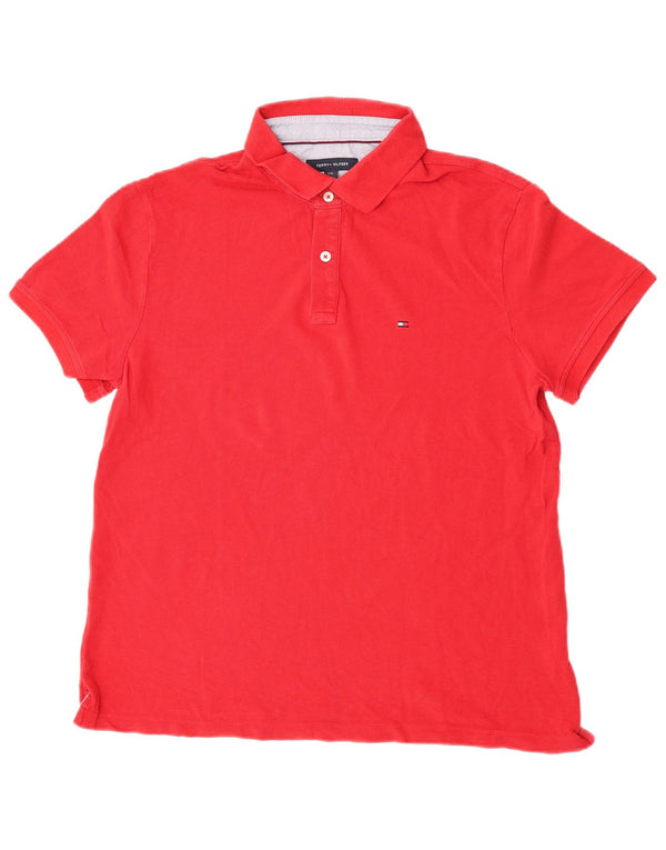 Tommy Hilfiger Herren Poloshirt Large Rot