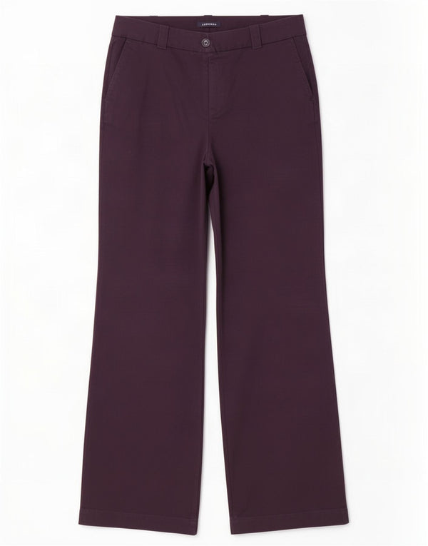 Lands End Damen-Chinohose mit hoher Taille, UK 14, Größe L W32 L33, Marineblau