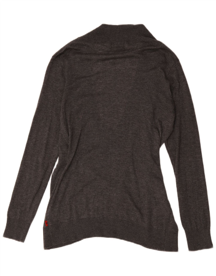 Kappa Damen-Pullover mit V-Ausschnitt, UK 16, Größe L, Grau, Polyacryl