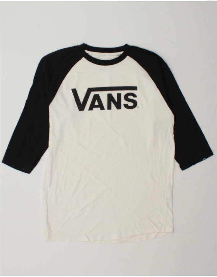 VANS Womens Graphic Graphic UK 14 Medium White Colourblock Cotton Vintage Vans and Second-Hand Vans from Messina Hembry 
