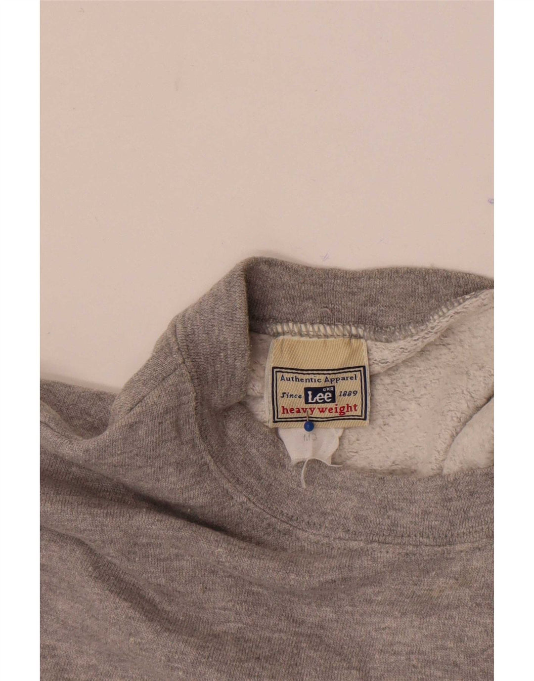 Lee Womens Sweatshirt Pullover UK 14 Mittelgrau meliert Baumwolle