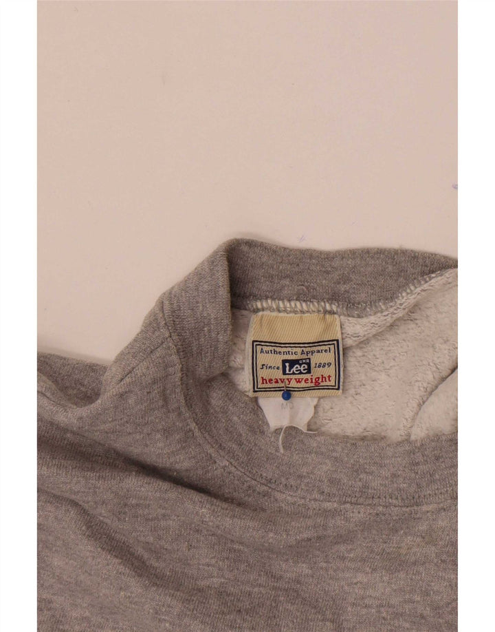 Lee Womens Sweatshirt Pullover UK 14 Mittelgrau meliert Baumwolle