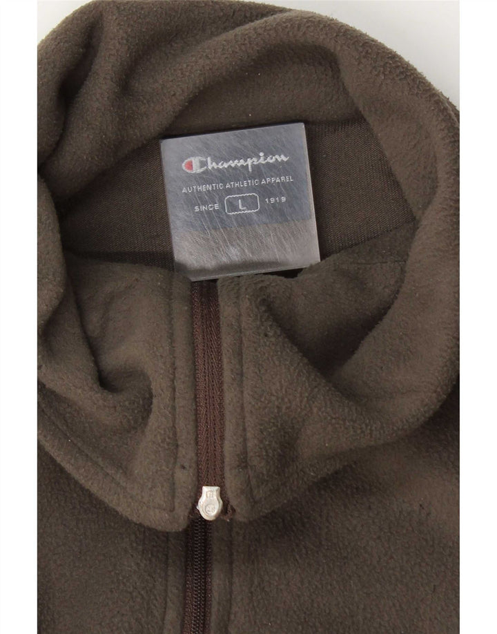 Champion Herren-Fleecepullover mit Reißverschluss am Hals, Größe L, Grau