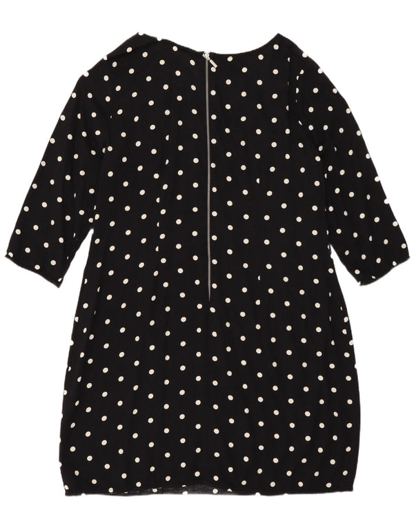 Marks & Spencer Damen-Etuikleid mit 3/4-Ärmeln, UK 16, groß, schwarz gefleckt