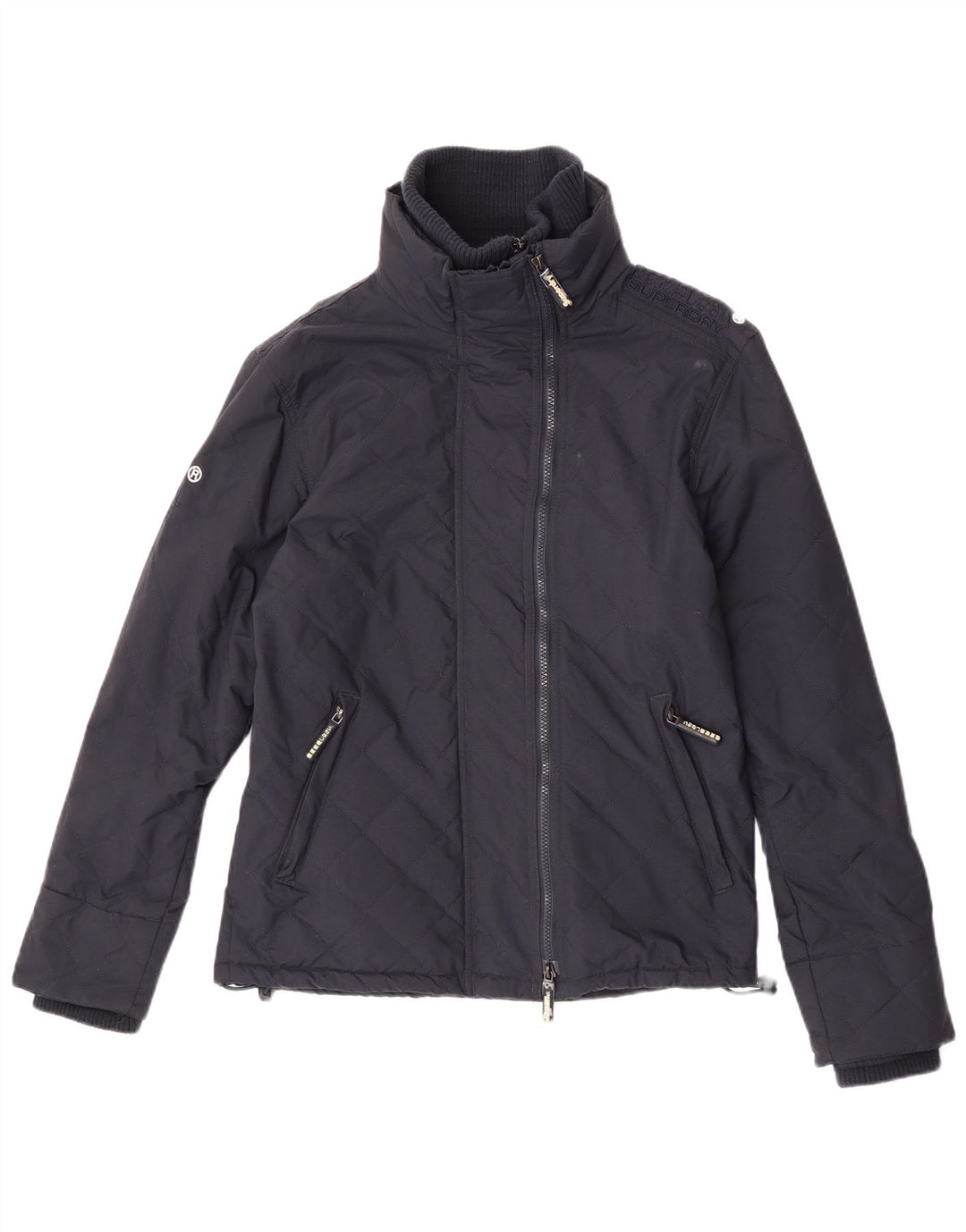 Superdry Herren Stepp-Windbreaker-Jacke, UK 38, mittelmarineblaues Nylon