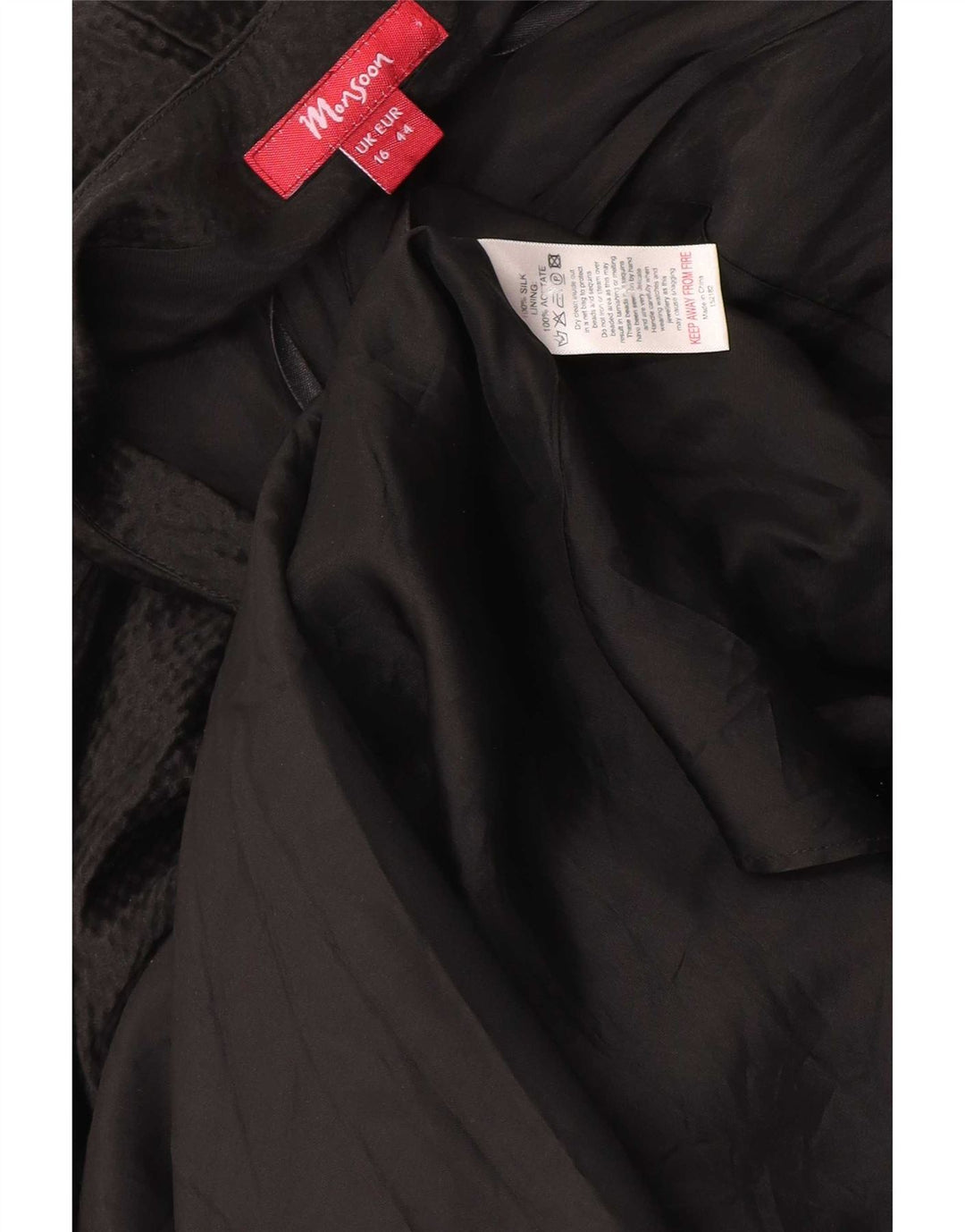 Monsoon Maxi-Neckholder-Kleid für Damen, UK 46, Größe L, schwarze Seide