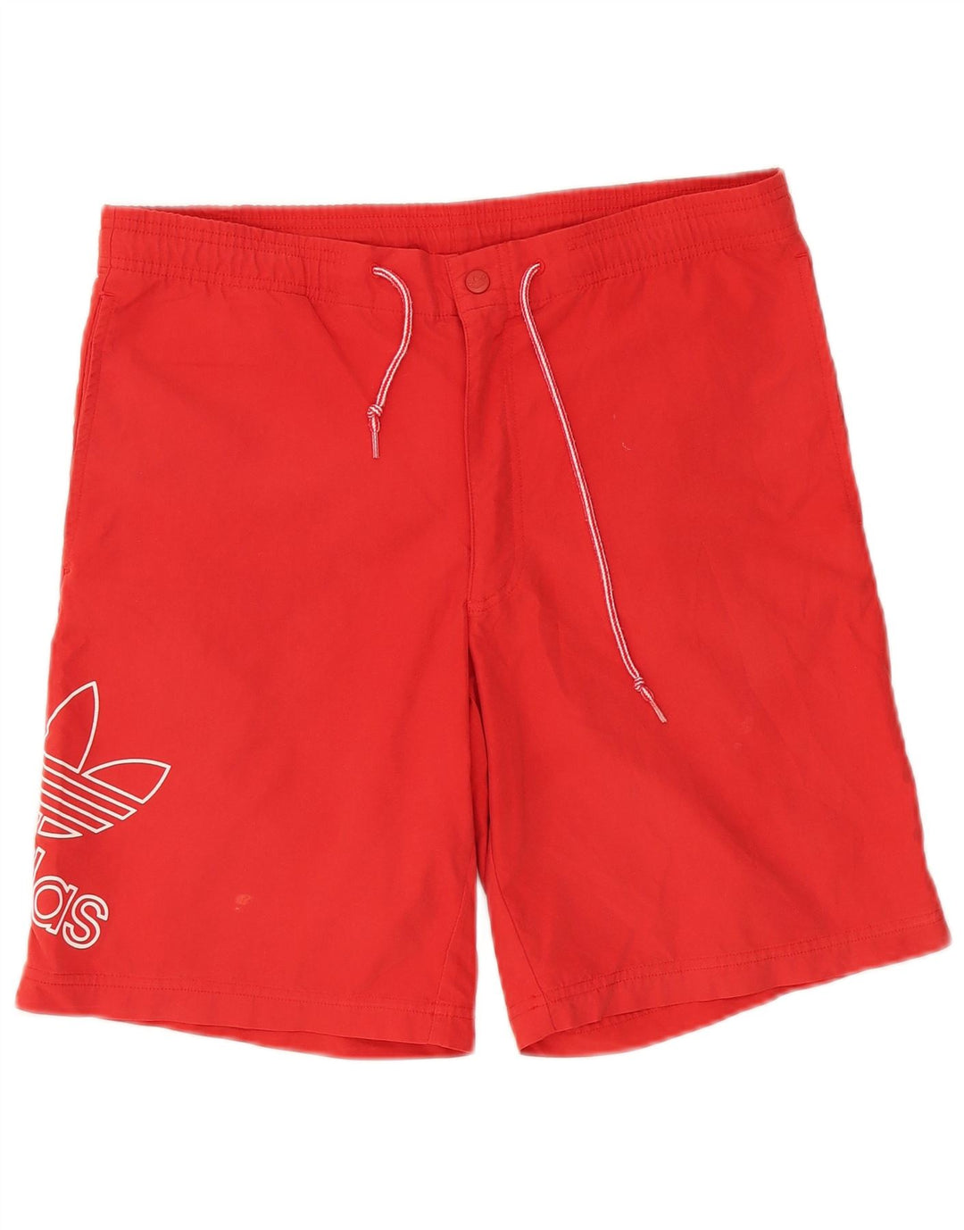 Adidas Herren Graphic Casual Shorts Small W29 Rote Baumwolle