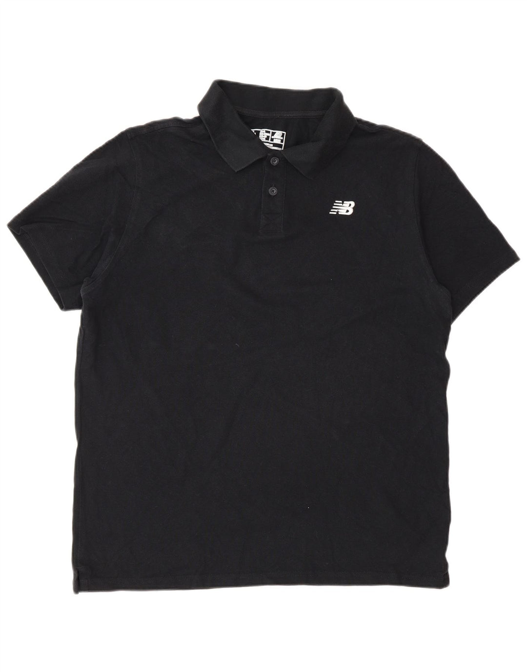 New Balance Herren-Poloshirt, große schwarze Baumwolle