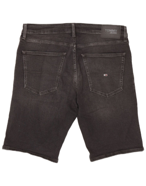 Tommy Jeans Herren Jeansshorts W34 Large Schwarz Baumwolle