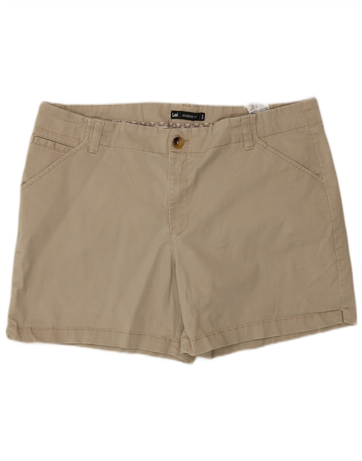 Lee Damen-Chinoshorts mit mittelhohem Bund, US 18, 2XL, W38, beige Baumwolle