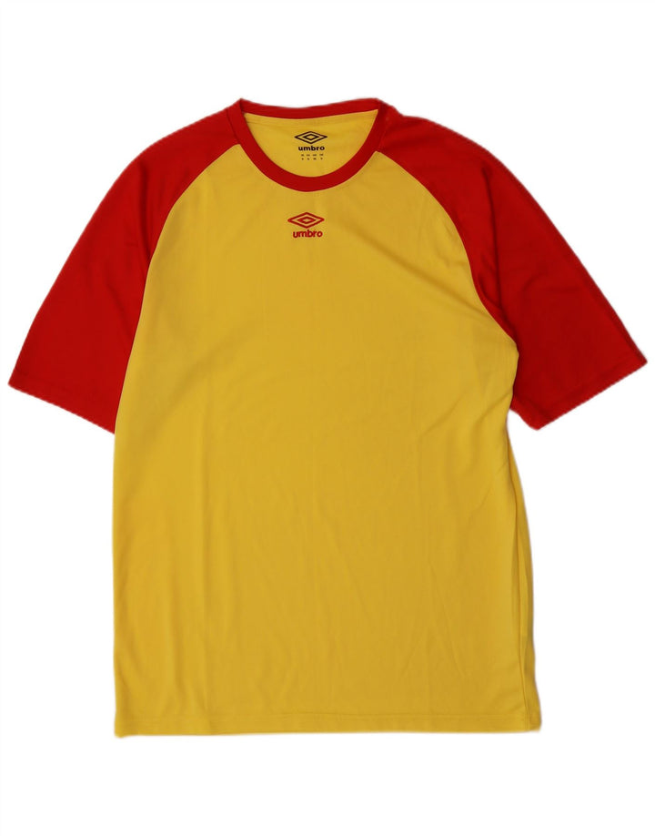 Umbro Herren T-Shirt Top XL Gelb Colourblock Polyester