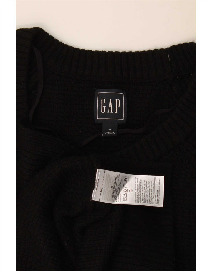 Gap Damen-Pullover mit Rundhalsausschnitt, UK 12, Mittelschwarzes Nylon