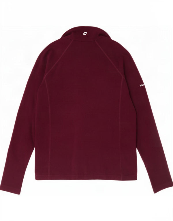 Berghaus Womens Fleece Jacket UK 12 Medium Burgundy Polyester