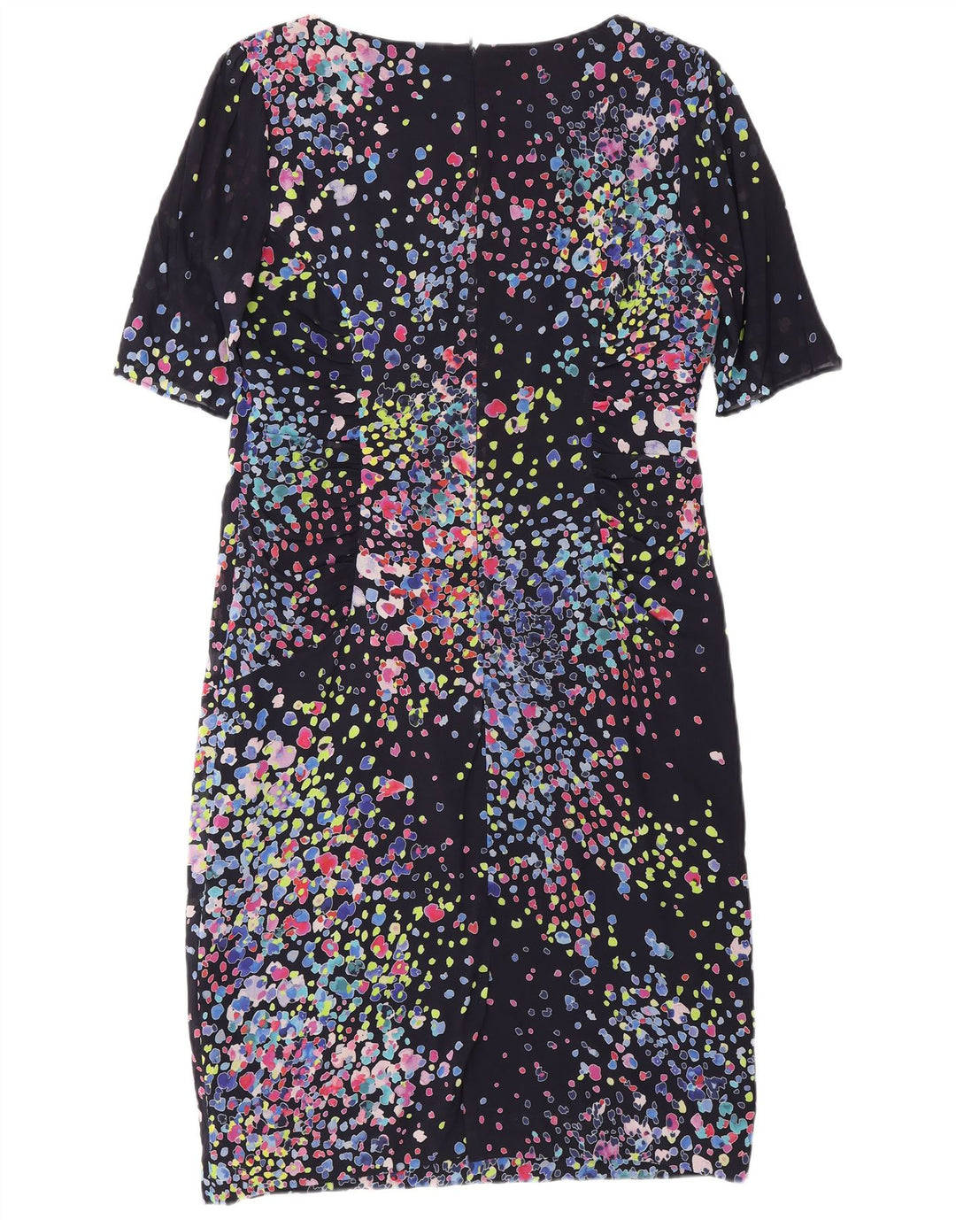 Hobbs Womens Regular Sheath Dress UK 14 Medium Multicoloured Flecked Silk