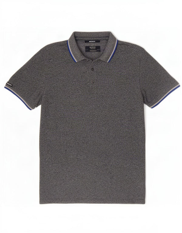 Superdry Herren-Poloshirt aus mittelblauer Baumwolle in Marineblau