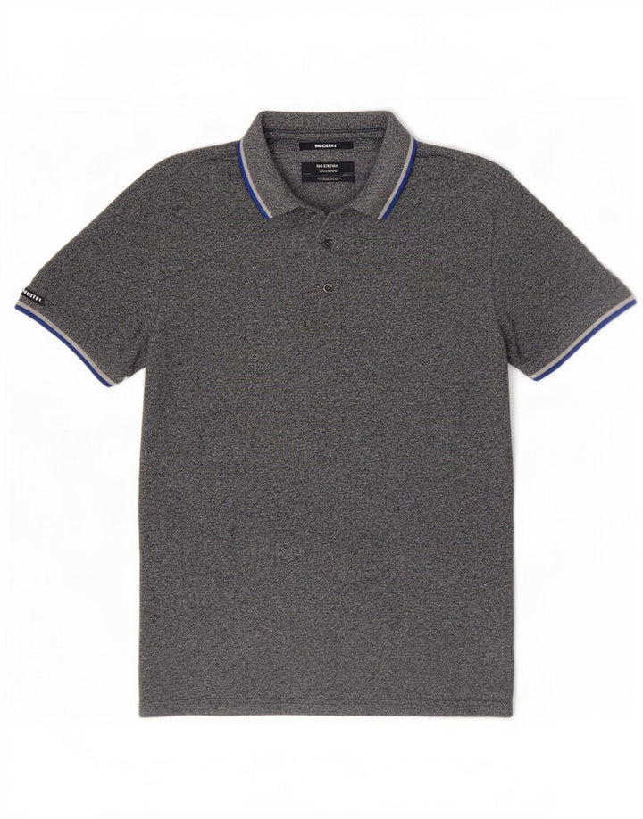 Superdry Herren-Poloshirt aus mittelblauer Baumwolle in Marineblau