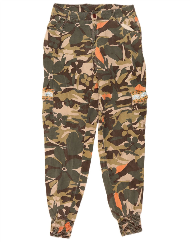 Desigual Damen Cargohose EU 38 Medium W29 L29 Grüne Tarnung