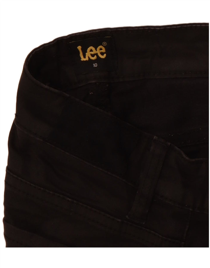 Lee Damen-Jeansshorts mit hoher Taille, US 10, Mittel, W28, schwarze Baumwolle