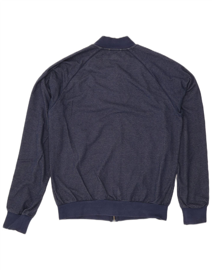 Adidas Herren-Trainingsanzug-Top-Jacke, mittelmarineblaue Baumwolle