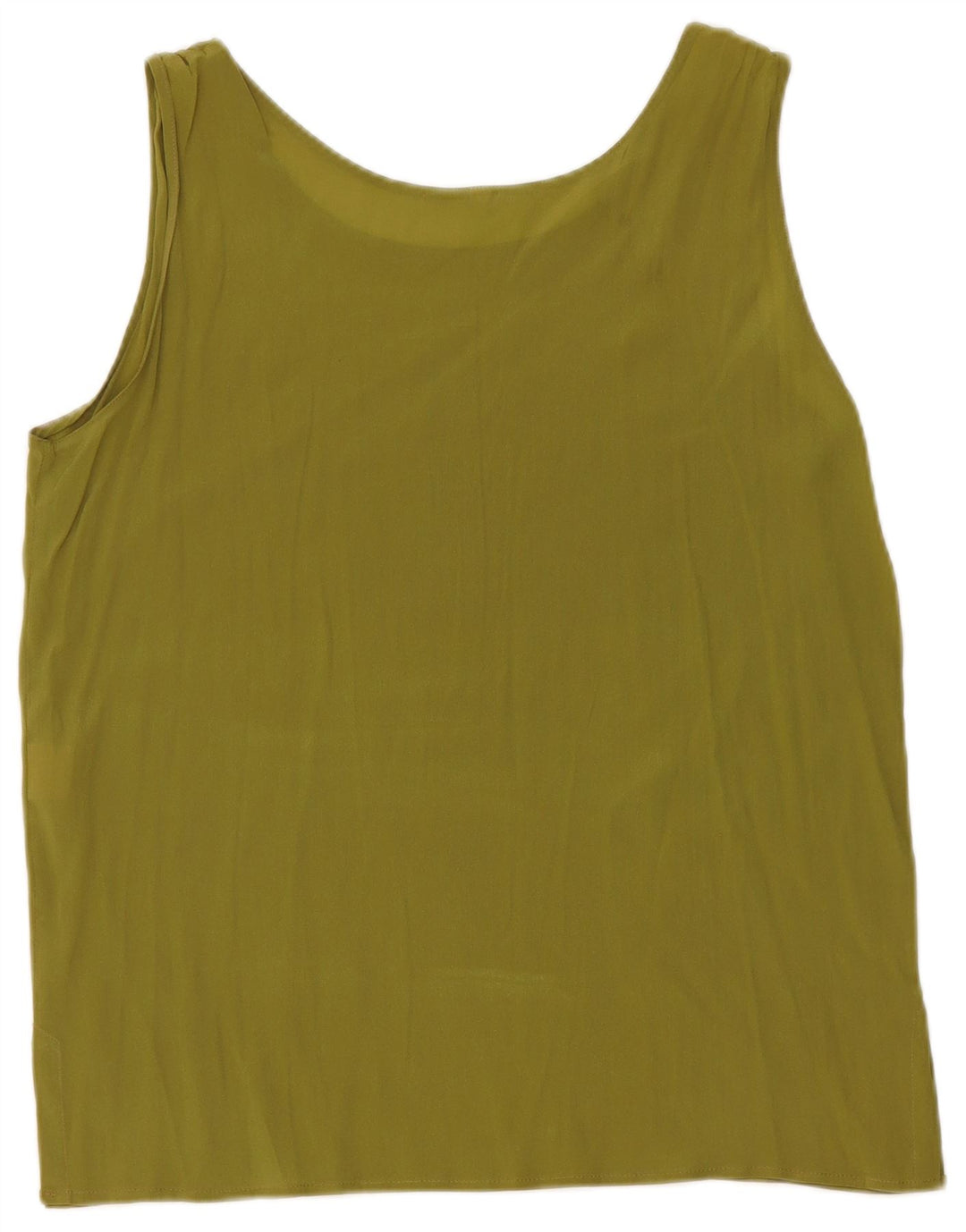 Vintage Damen Weste Top UK 14 Mittelgrünes Acetat