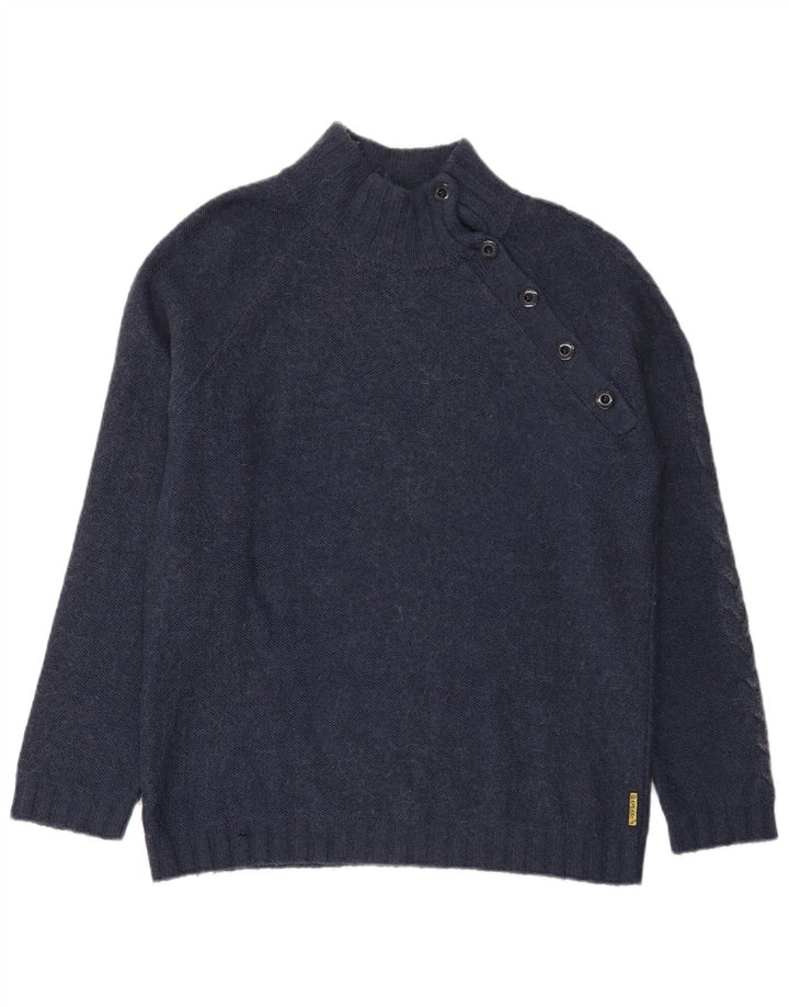 Armani Jeans Herren-Pullover mit Knopfkragen, 2XL, Marineblau