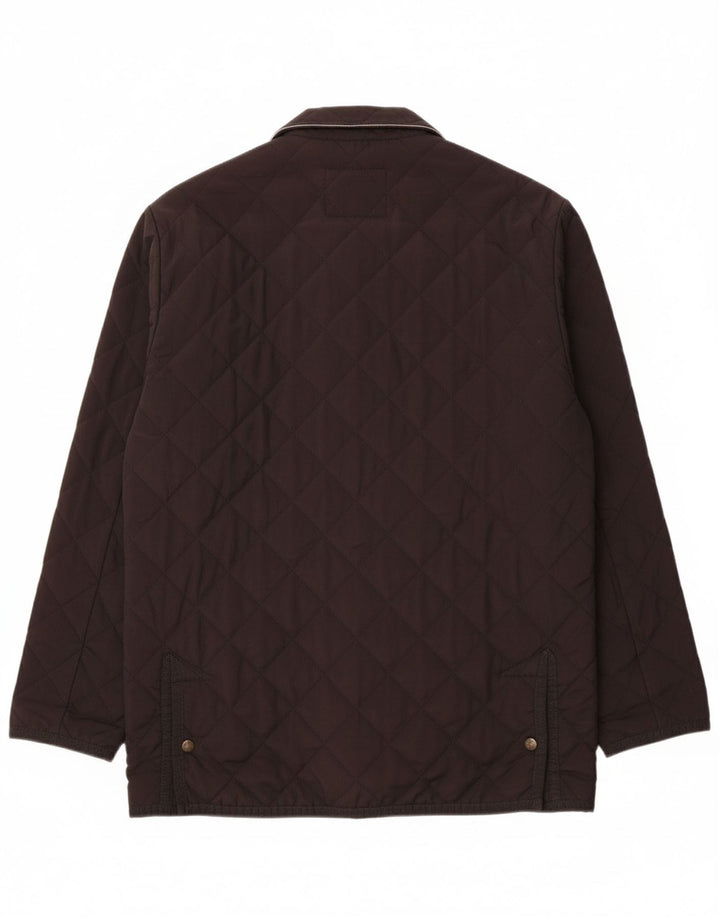 VINTAGE Mens Quilted Jacket UK 40 Large Black Vintage Vintage and Second-Hand Vintage from Messina Hembry 