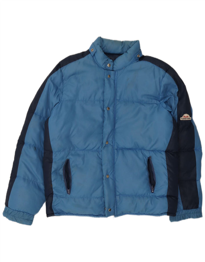 Brunik Herren Wattierte Jacke UK 40 Large Blue Colourblock