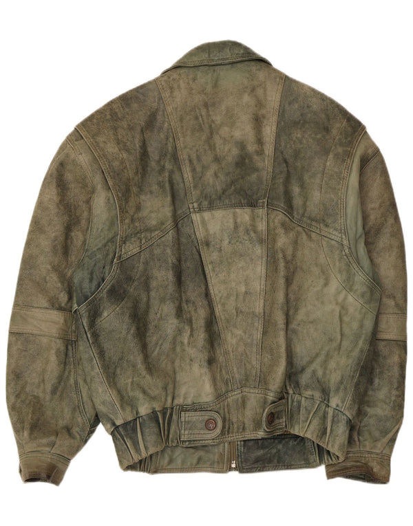 Douglas Herren Lederjacke UK 38 Medium Khaki Leder