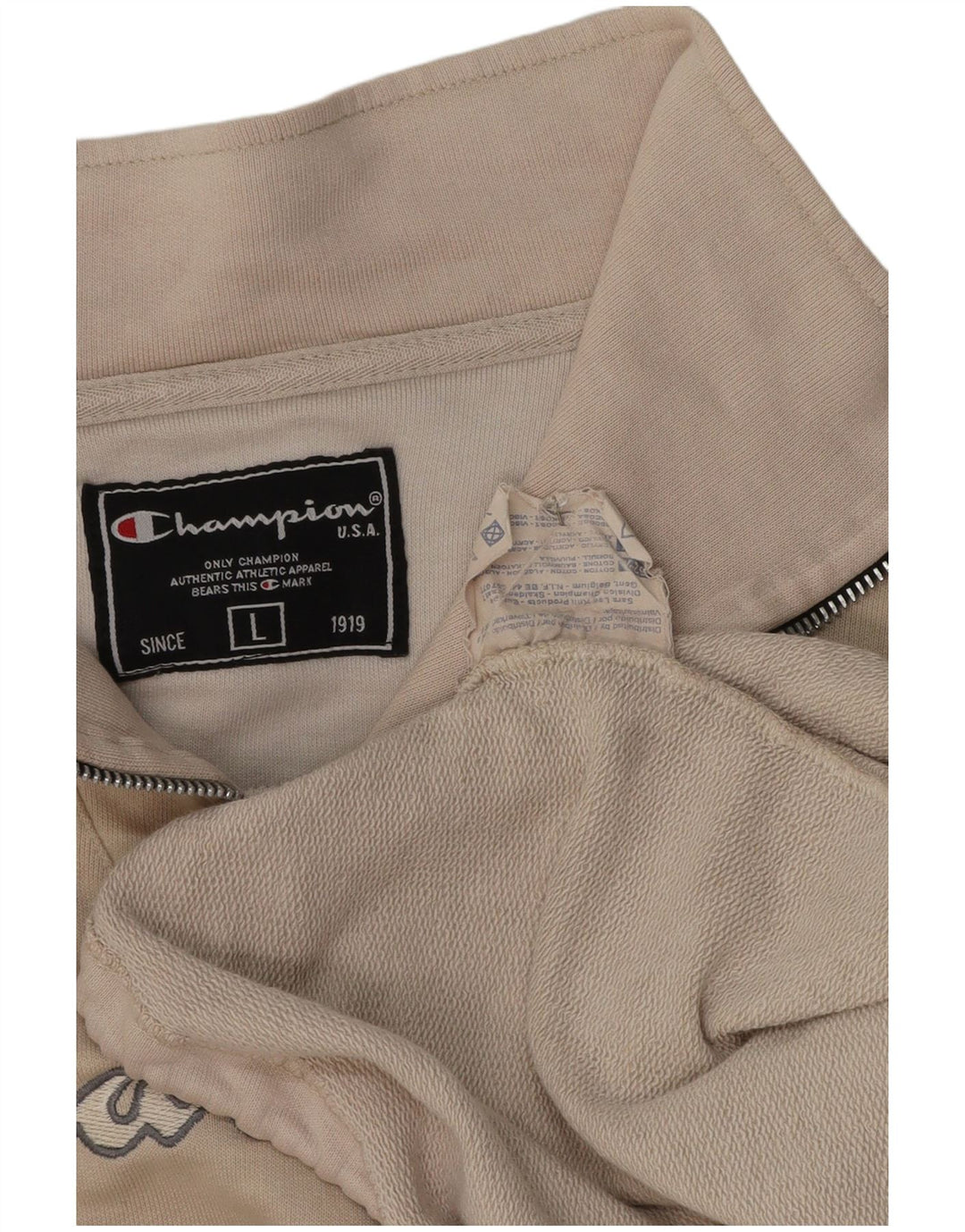 Champion Damen-Pullover mit übergroßem Grafik-Sweatshirt, Gr. 40, Größe L, Beige