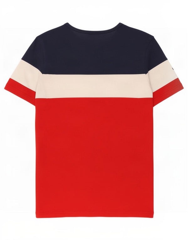 Ellesse Herren T-Shirt Top XL Mehrfarbige Colourblock-Baumwolle