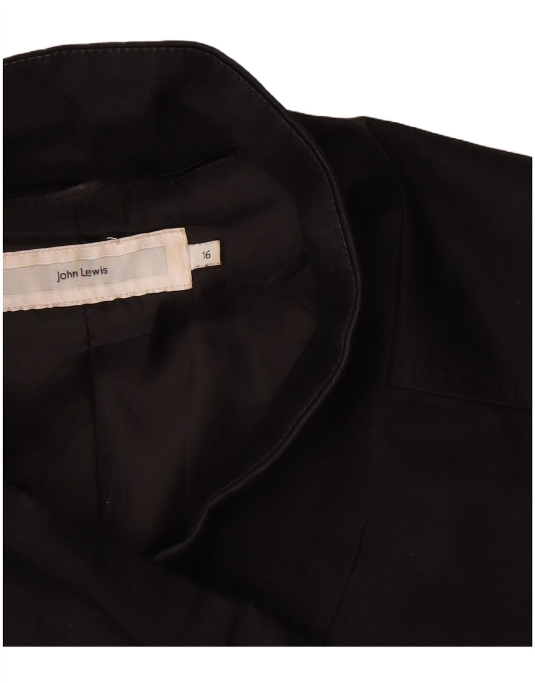 John Lewis Damen Utility-Jacke UK 16 Large Schwarz Baumwolle