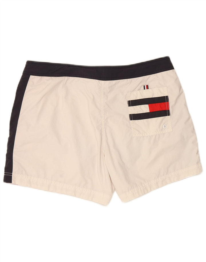 TOMMY HILFIGER Herren-Badeshorts mit Grafik, groß, gebrochenes Weiß, Farbblock