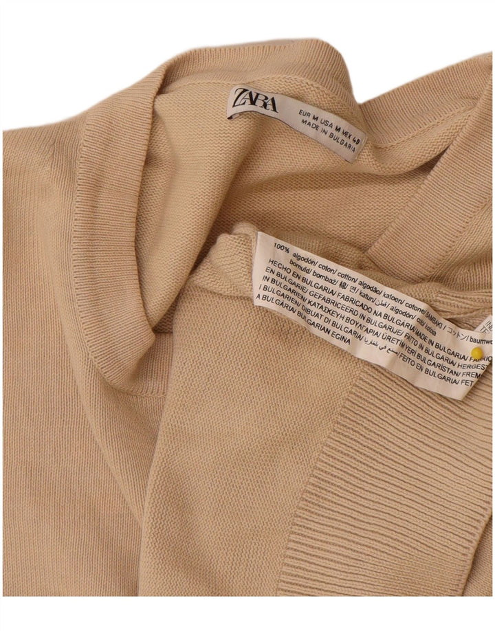 Zara Herren Weste Tank Top Mittelbeige Baumwolle