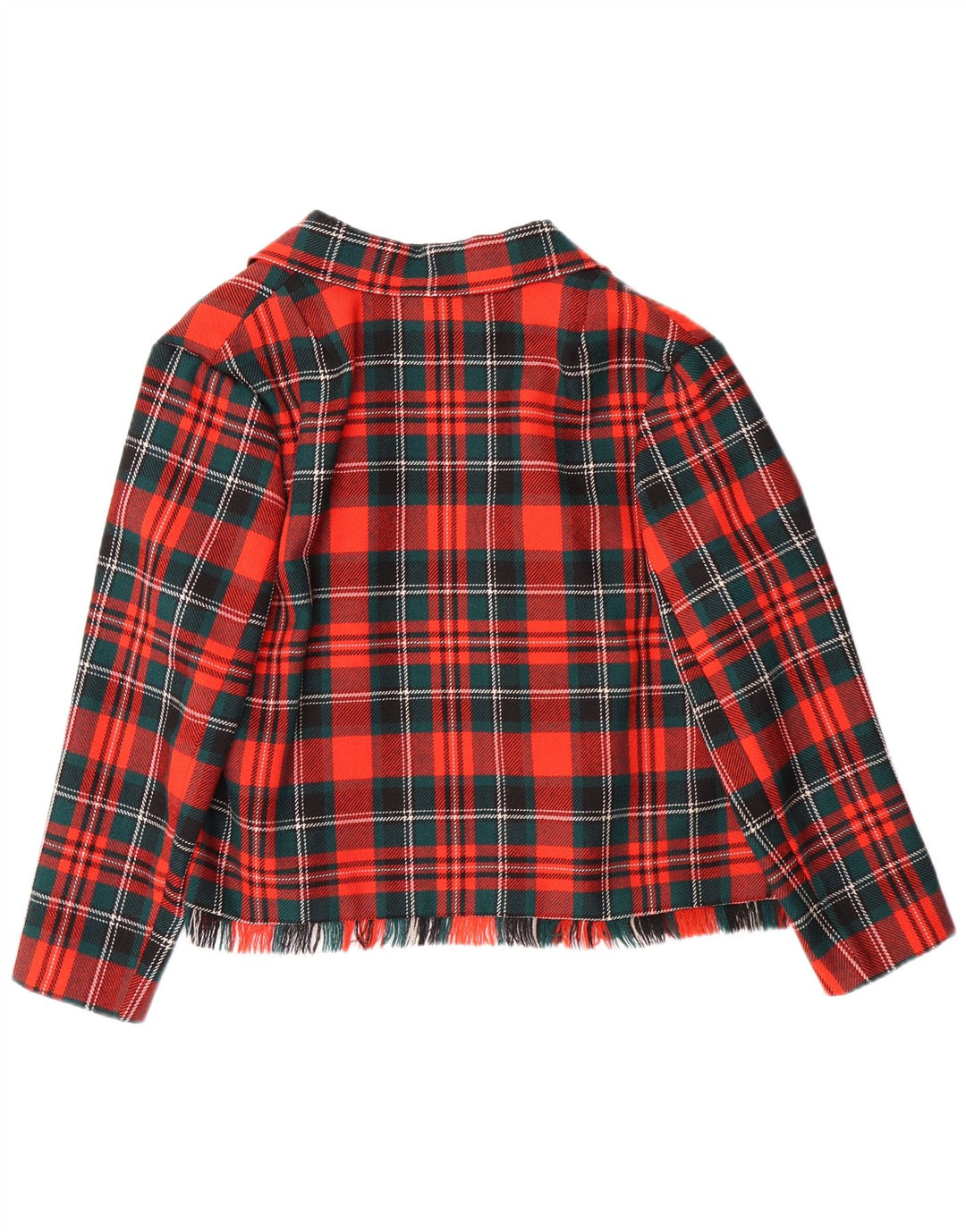 VINTAGE Damen 2-teiliges Rockset EU 42 Groß W28 L23 Rot karierte Wolle