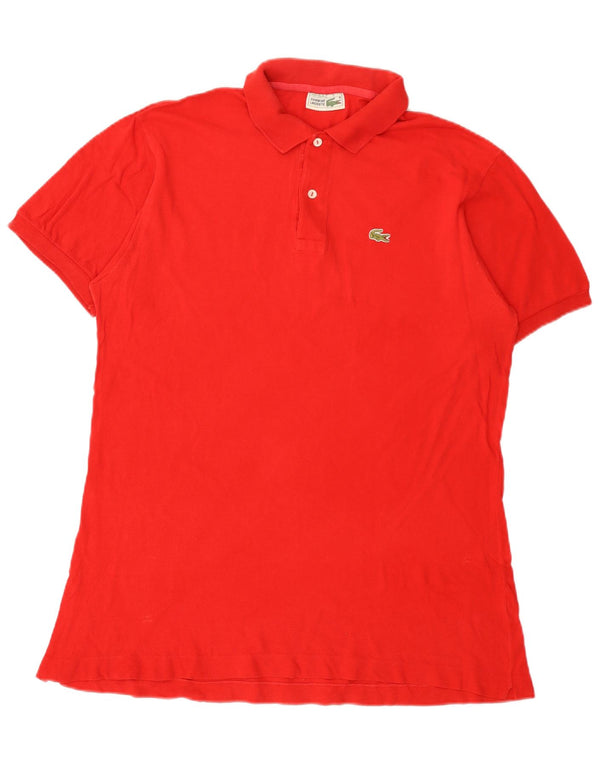 Lacoste Herren-Poloshirt, Größe 7 2XL, rote Baumwolle