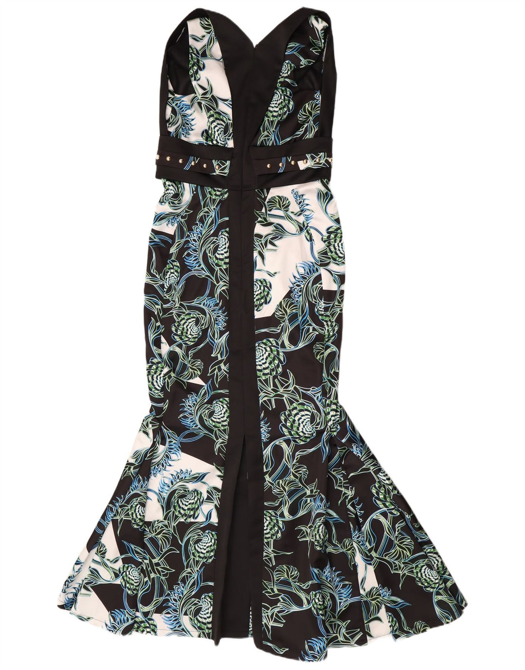 Just Cavalli Damen grafisches Meerjungfrauenkleid IT 44 Medium Black Designer