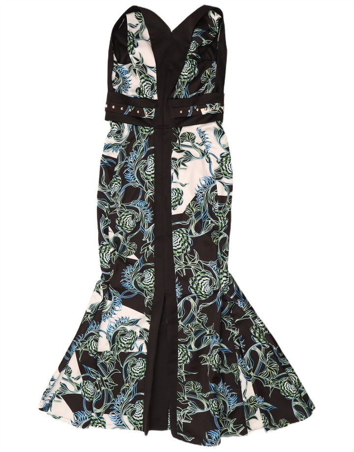 Just Cavalli Damen grafisches Meerjungfrauenkleid IT 44 Medium Black Designer