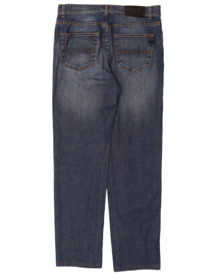 Trussardi Damen Straight Jeans W35 L32 Blaue Baumwolle