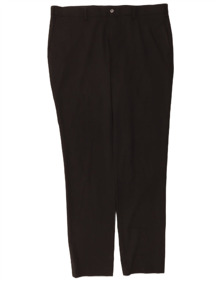 Marks & Spencer Herren Slim Fit Chinohose W38 L33 Schwarz Polyester