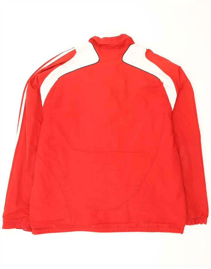ADIDAS Herren Regenjacke UK 48/50 XL Rot Colourblock Polyester