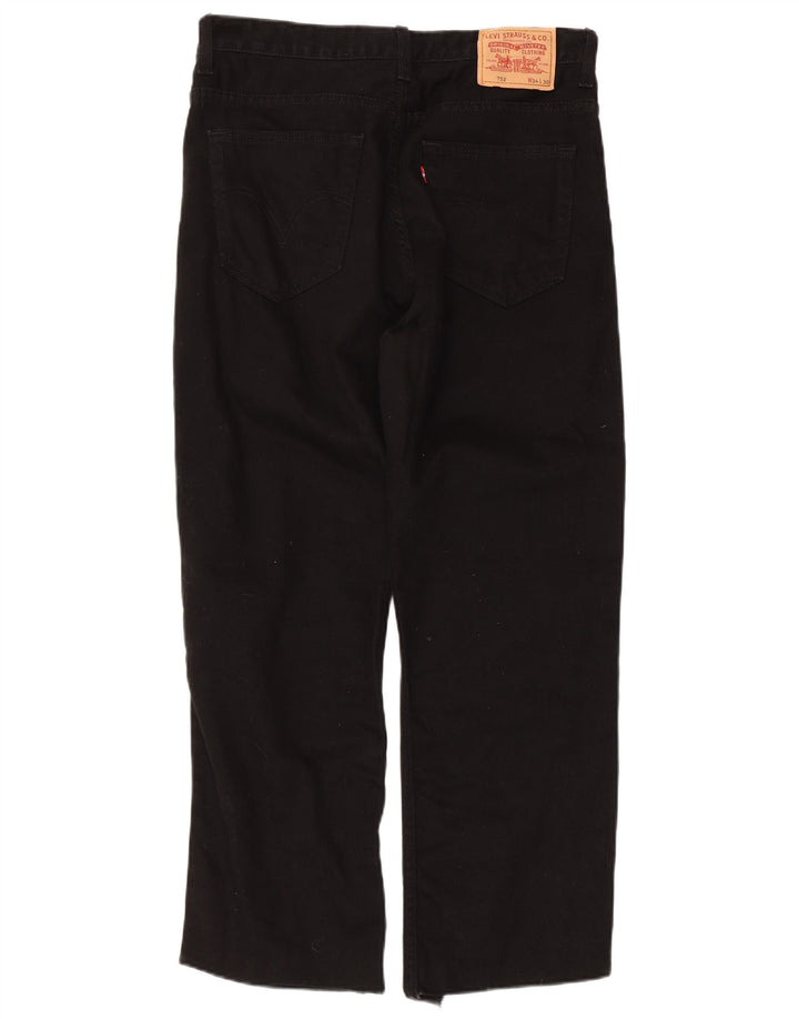 Levi's Herren 752 Straight Jeans W34 L26 Schwarze Baumwolle