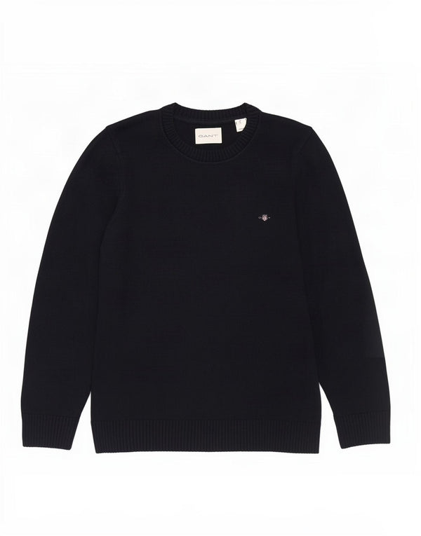 Gant Herren-Pullover mit Rundhalsausschnitt, XL, marineblaue Baumwolle