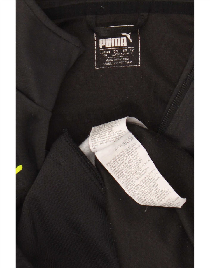 Puma Herren-Trainingsanzug-Top-Jacke, groß, Schwarz, Farbblock, Polyester, Sport